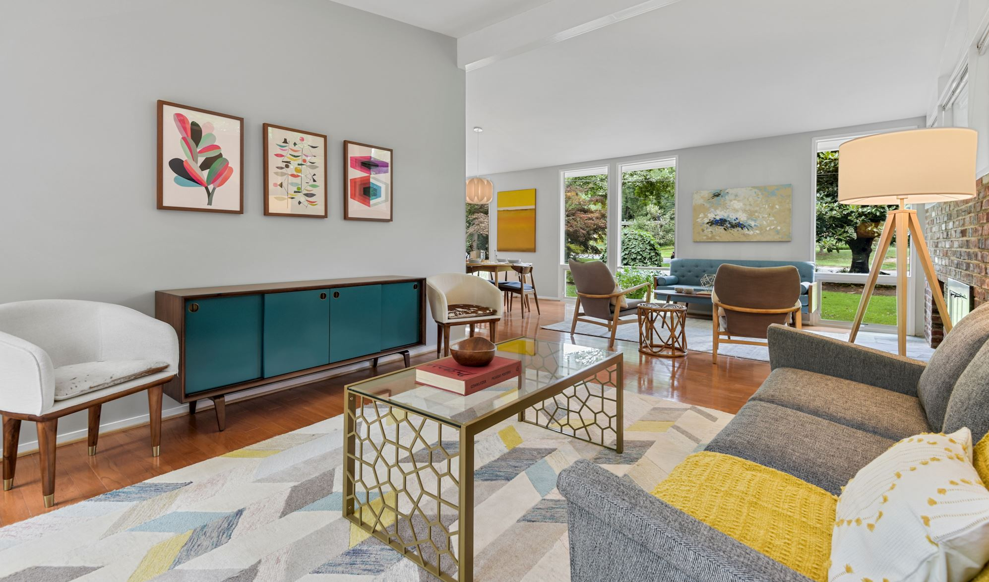 Mid-century modern living room